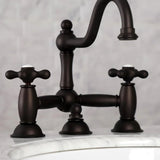 Restoration Bridge Bathroom Faucet with Cross Handles