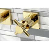 Concord Square Wall Mount Bathroom Faucet with Cross Handles