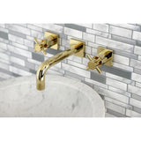 Concord Square Wall Mount Bathroom Faucet with Cross Handles