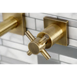 Concord Square Wall Mount Bathroom Faucet with Cross Handles