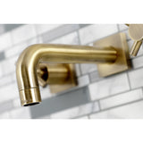 Concord Square Wall Mount Bathroom Faucet with Cross Handles