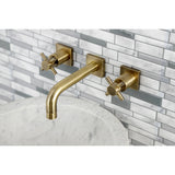 Concord Square Wall Mount Bathroom Faucet with Cross Handles