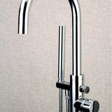 Concord Arched Freestanding Tub Faucet with Hand Shower