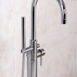 Concord Arched Freestanding Tub Faucet with Hand Shower