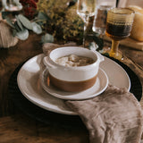 Waylon Soup Bowl - Brown/White - Set of 4