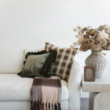 Ruffle Velvet Lumbar Pillow