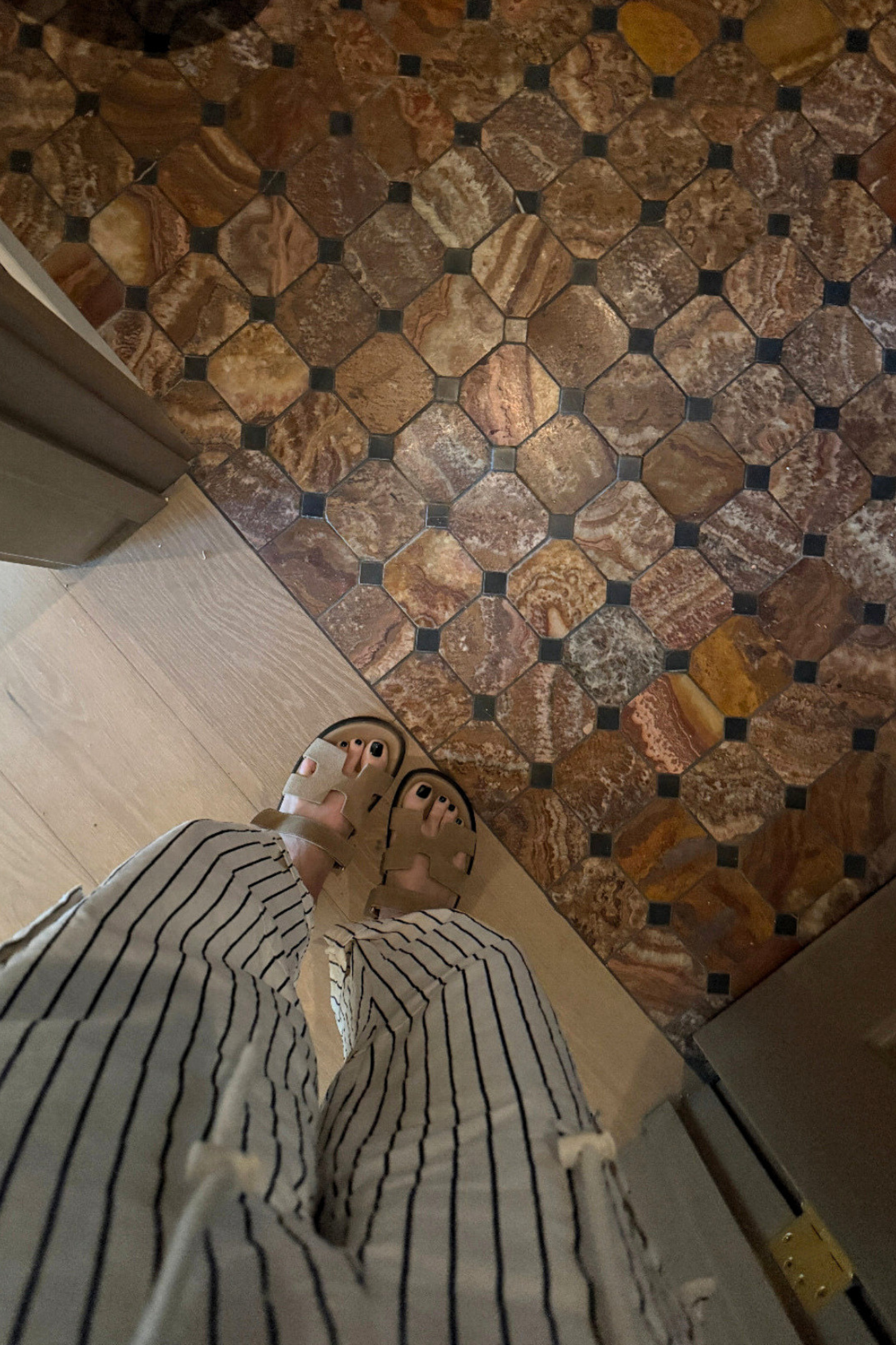 Red Onyx Mosaic Tile by Castelli Marble