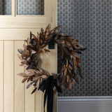 Bay Leaf Wreath with Ribbon - 30"