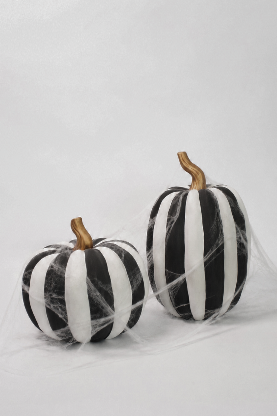 Matte Striped Pumpkin - Round