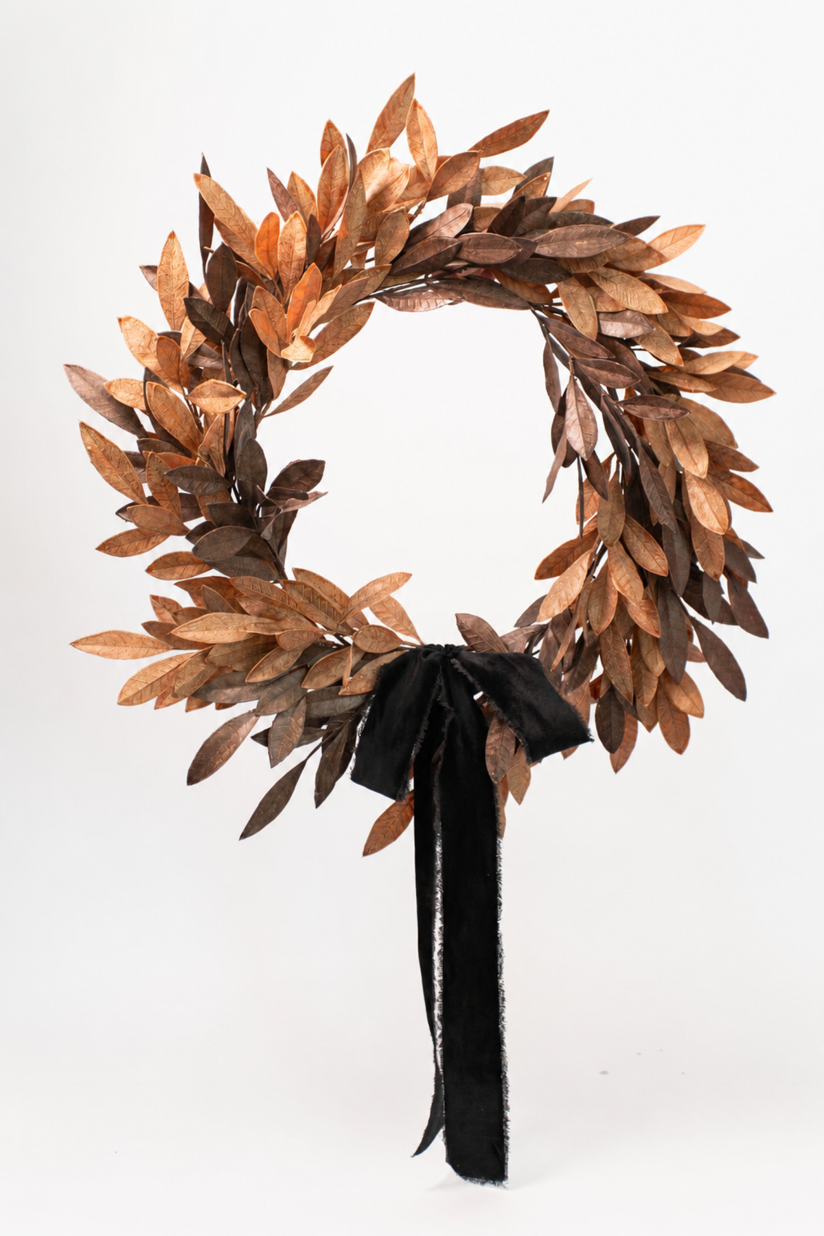 Frayed Edge Velvet Ribbon - Black - 2.5