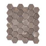 New St. Laurent Hexagon Mosaic Tile by Castelli Marble