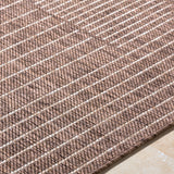 Rye Machine Woven Rug - Dark Brown