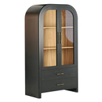 Liam black arched cabinet