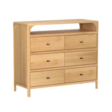 Cali 6-Drawer Oak Dresser