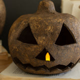 Paper Mache Jack-O-Lanterns - Set of 2