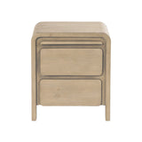 Opera 2-Drawer Nightstand - Scrubbed Teak