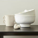 Inez Paper Mache Bowl - White