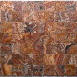 Red Onyx 4"x4" Tile by Castelli Marble