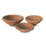 Seagrass Shallow Tapered Baskets - Set of 3