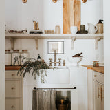 Heritage Extra Large Bridge Kitchen Faucet with Side Sprayer