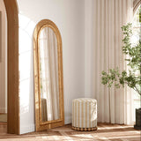Tanya Rattan Floor Mirror