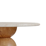 Cynthia 54" Travertine Dining Table
