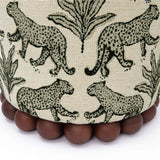 Dex Leopard Jacquard Ottoman