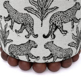 Dex Leopard Jacquard Ottoman