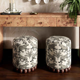 Dex Leopard Jacquard Ottoman