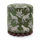 Dex Leopard Jacquard Ottoman