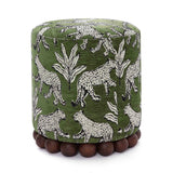 Dex Leopard Jacquard Ottoman