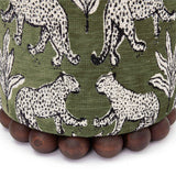 Dex Leopard Jacquard Ottoman