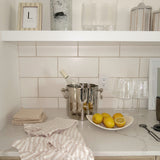 Germaine Striped Ruffle Tea Towel - Beige