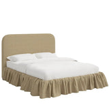 Mina Ruffle Platform Bed - California King
