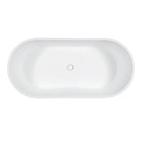Arcticstone 60" Oval Double Ended Freestanding Tub