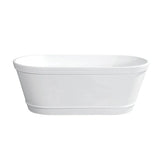 Arcticstone 60" Oval Double Ended Freestanding Tub