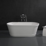 Arcticstone 60" Oval Double Ended Freestanding Tub