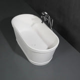 Arcticstone 60" Oval Double Ended Freestanding Tub