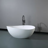 Arcticstone 63" Oval Double Slipper Freestanding Tub
