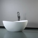 Arcticstone 63" Oval Double Slipper Freestanding Tub