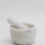Marble Mortar + Pestle - White