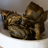 Antique Gold Metal Artichoke