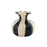 Tay Black Striped Ceramic Candle Holder - 2 Sizes