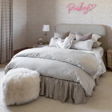 Mina Ruffle Platform Bed - California King