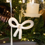 Bow Ornament - Cream