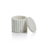 Calabria Fluted White Marble Canister