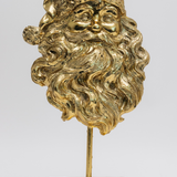 Brass Santa on Stand
