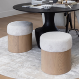 Nimes Velour Fur Ottoman