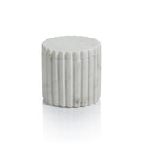 Calabria Fluted White Marble Canister