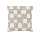 Vega Checkered Pillow - Grey - 2 Sizes